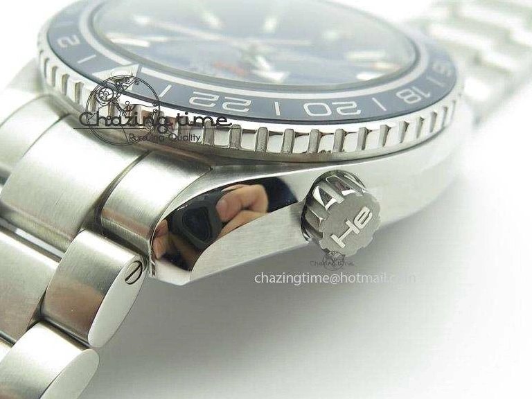 0301 Planet Ocean GMT 42mm V6F Best Edition Blue Bezel Blue Dial On SS Bracelet A ModernLook 8274